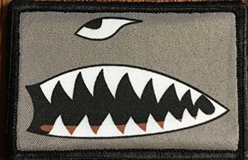 Grey A10 Warthog Nose Art Morale Patch. Perfect for Your Tactical Military Army Gear, Backpack, Operator Baseball Cap, Plate Carrier or Vest. 2x3 Hook Patch. Made in The USA
