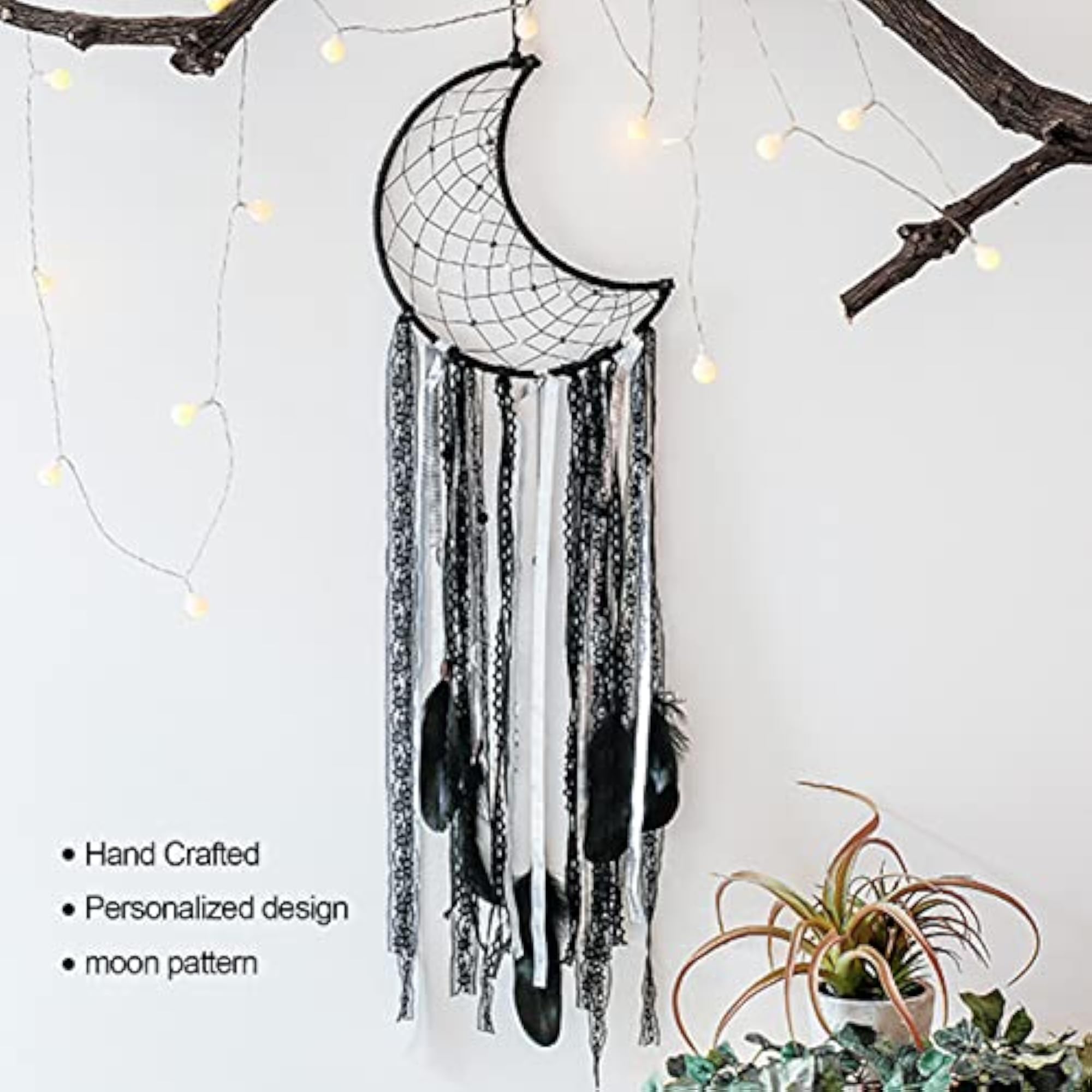 Moon Dream Catcher Handmade Eco-Friendly Decor