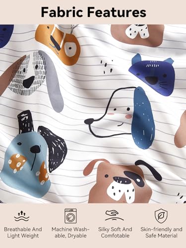 Image of TILLYOU Baby Crib Sheets for Boys Girls, Super Soft Toddler Bed Sheets, 2 Pack Sheets for Standard Crib Mattress 28x52in, Puppy Land