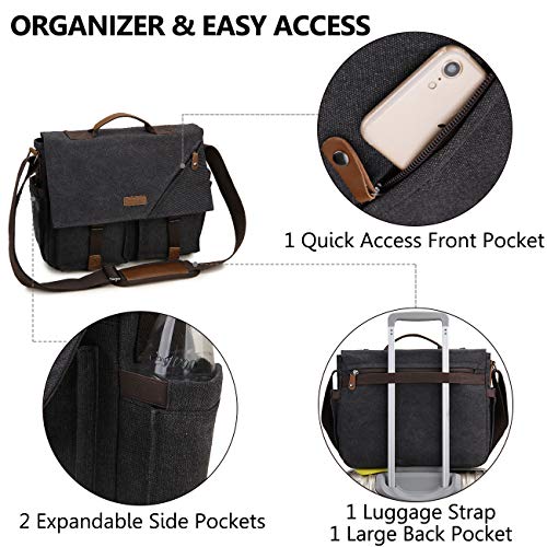 Maletín tipo Messenger para laptop 14 pulgadas gris miniatura 5