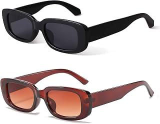 Being Better Rectangle Sunglasses for Women Retro Driving Glasses 90's Vintage Fashion Narrow Square Frame UV400 Protection Price In India