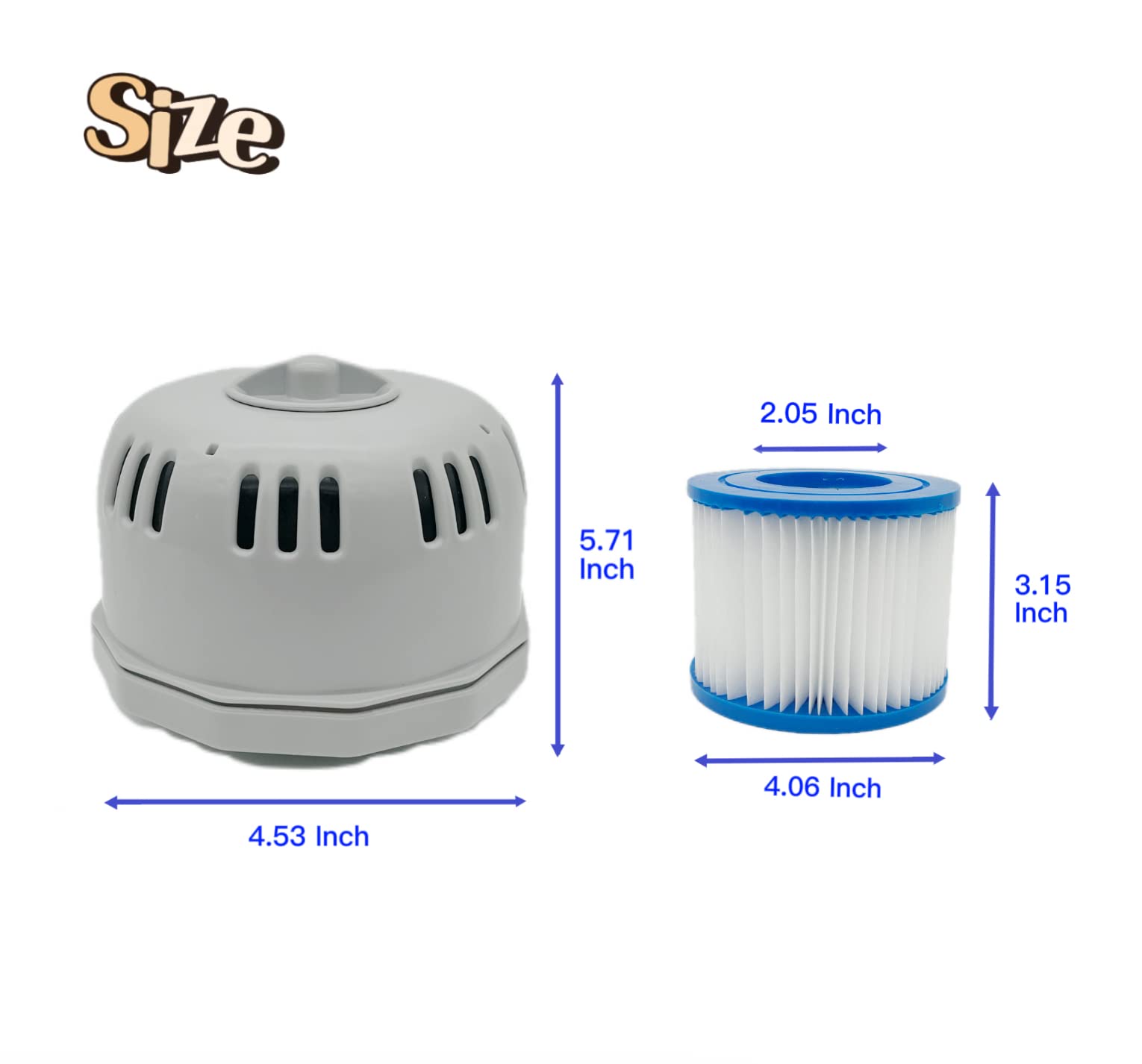 Replacement Hot Tub Parts Filter Cartridge Holder Only P6653?with a Hot Tub Filter Cartridge Size VI.