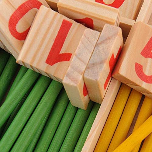Montessori Mathe Spielzeug,Buntes Rechenstäbchen Holz Zahlen, Pädagogisches Mathe-Spielzeug Für die frühe Motorik Entwicklung Ausbildung Ihres Kindes