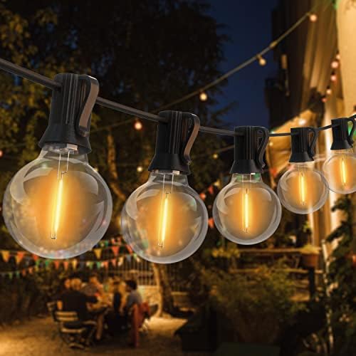 FIFlying Catena LED Solare G40 Da Esterno – 17m, 24+1 Lampadine, Telecomando, 8 Modalità, Impermeabile IP44