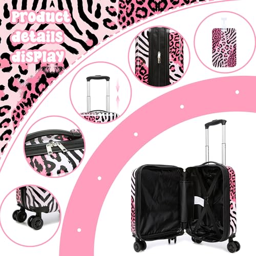 Image of Kid's Luggage Set 2 Piece Suitcase Set Hardside Luggage with Spinner Wheels Girls Carry on Toddler Travel Rolling Suitcase with Neck Pillow Airline Approved