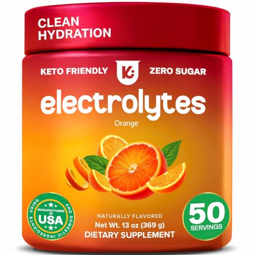 Image of Keppi Electrolytes Powder - Orange Flavor 50 Servings - Electrolytes Powder No Sugar with Potassium, Magnesium, Sodium - Sugar Free Electrolytes for Keto, Fasting & Hydration - Clean Electrolyte Drink