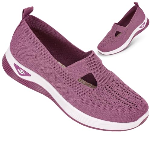 Tênis de corrida respiráveis com suporte para arco e tênis de caminhada