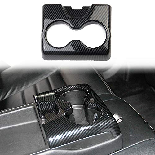 Portavasos reposabrazos trasero fibra carbono Dodge Charger miniatura 1