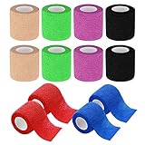 tonyg-p 12 Stück Selbstklebender Bandage Kohäsive Bandage, Elastischer atmungsaktiver Tierarztwickelband für Stretch-Sportler, Sport, Handgelenk, Knöchel, 5cm * 4,5m