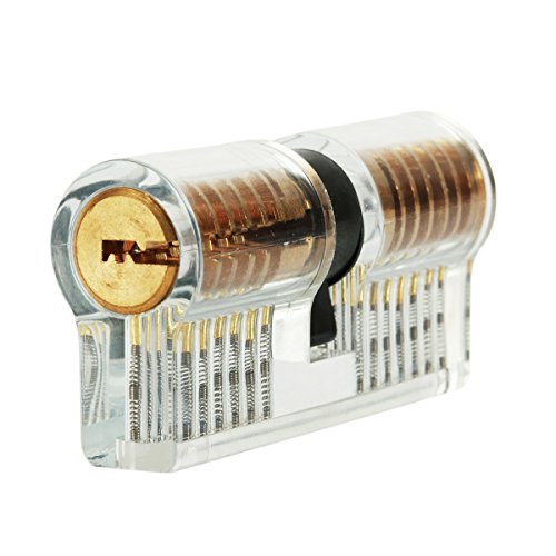 LOMATEE Schließzylinder Zylinderschloss transparent Lockpicking Übungsschloss Übungszylinder mit 2 verschiedenen Schlüsseln für Anfänger Schlosserei Polizei zur Übung LOMATEE Schließzylinder Zylinderschloss transparent Lockpicking Übungsschloss Übungszylinder mit 2 verschiedenen Schlüsseln für Anfänger Schlosserei Polizei zur Übung