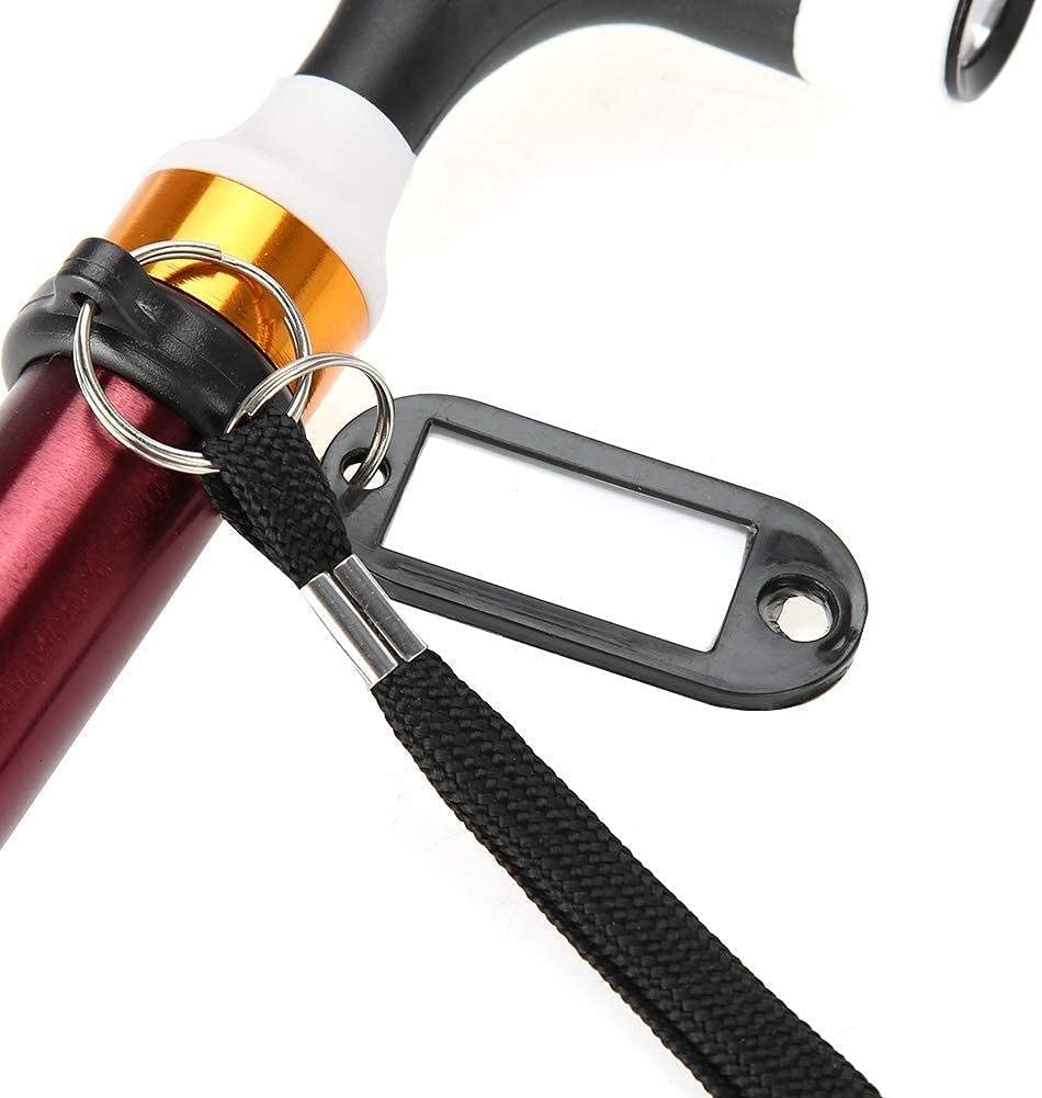 Gehstock mit T-förmigem Griff, 2 Abschnitte, Aluminium, leicht, rutschfest, höhenverstellbar, mit Griff, 4 Zinken, für Senioren mit Behinderungen Present