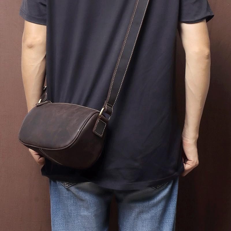Handmade Single Vintage Shoulder Bag Cowhide Crossbody Bag Small Body Bag2
