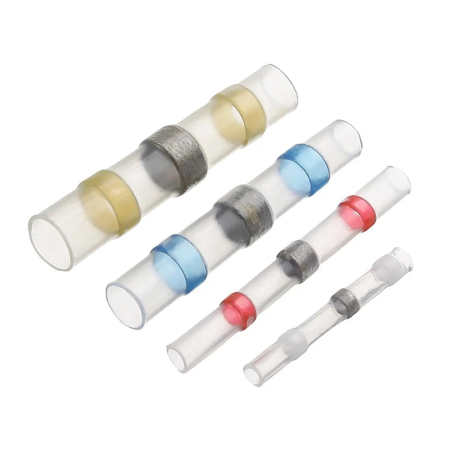 400 piezas impermeable soldadura sellado manga empalme terminal tubo termorretráctil conector de cable kit de conector a tope surtido