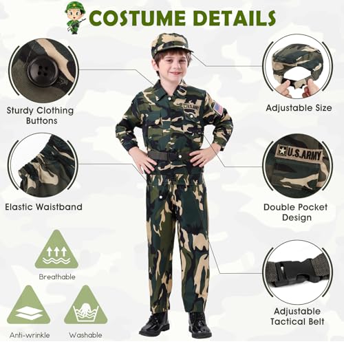 Disfraz de Ejército para Niños Talla Small miniatura 4