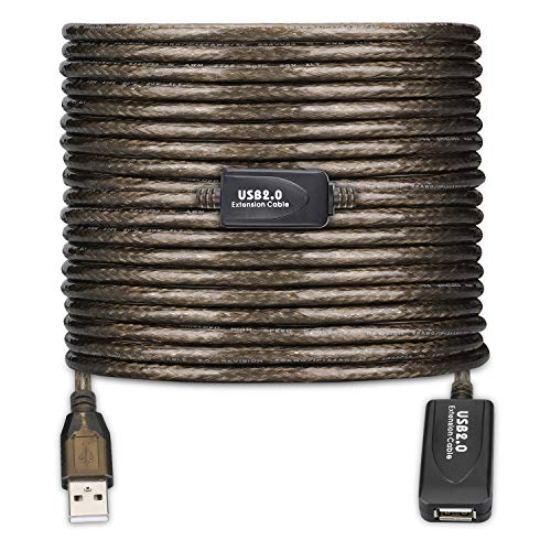 LDKCOK USB 2.0 Type A Male to A Female Active Repeater Extension Cable 60ft, High Speed 480 Mbps