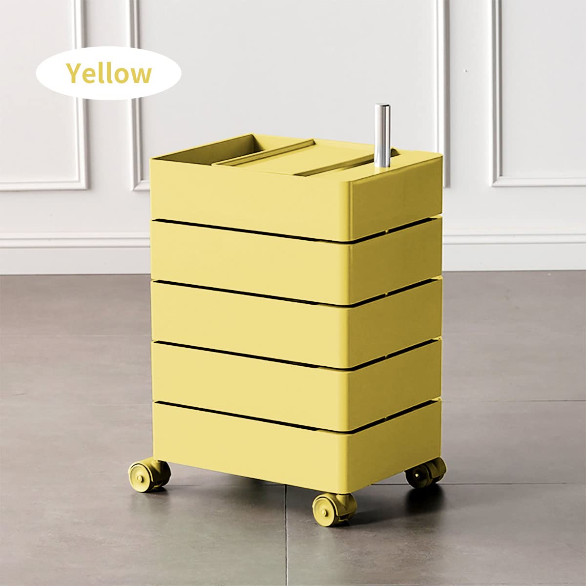 Amazon｜VeroMan カラーラック ワゴン キャスター付き 5段 収納 ラック  