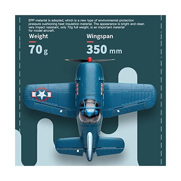 Ferngesteuertes Flugzeug, A500 RC Flugzeug 2,4-GHz 4-Kanal Ferngesteuertes Kampfflugzeug Spielzeug Eingebaute 6-Achsen-Gyro, 3D-Tumbling, EPP Ferngesteuertes Flugzeugmodell Für Erwachsene Und Kinder – Bild 3