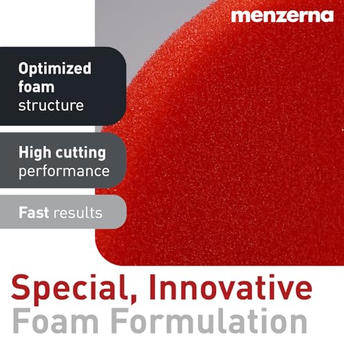 Image of menzerna 3.5 Inch 2X Premium Polishing Pads Heavy Cut for Scratch Repair I Body Repair and Detailing Pads with Safety Edge & Velcro Attachment I Washable & Long Lasting