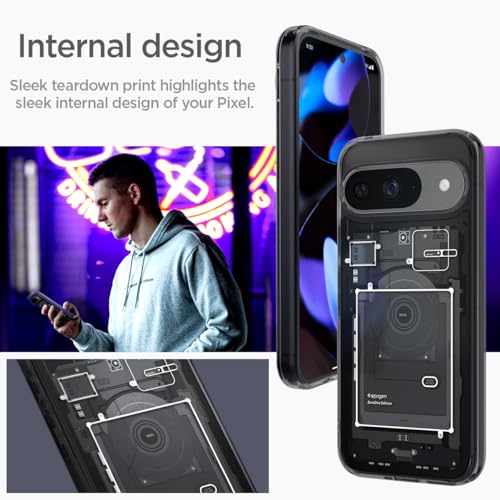 Image of Spigen Ultra Hybrid for Google Pixel 9 Pro Case, Pixel 9 Back Cover (2024) - TPU+Poly Carbonate｜Zero One