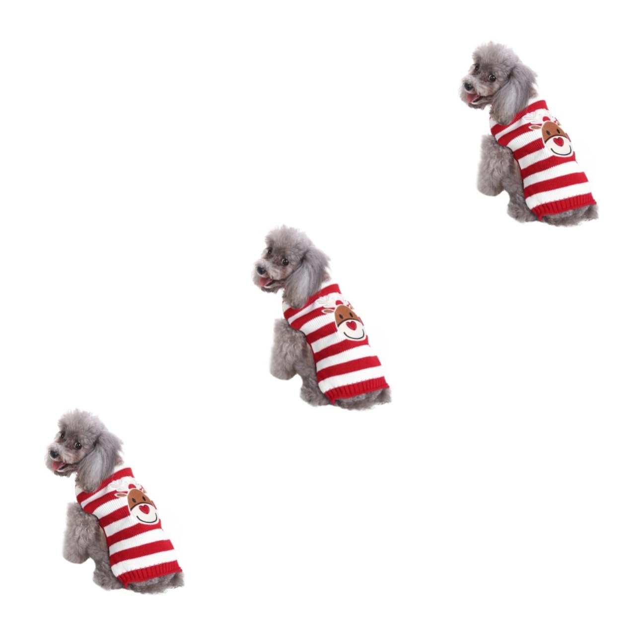 BESPORTBLE 3 Pz Maglione Natalizio per Animali Domestici Maglione Natalizio per Cane Gilet di Lana per Cuccioli Vello di Cane Vestiti Invernali per Cani di Piccola Taglia Natale Cappotto