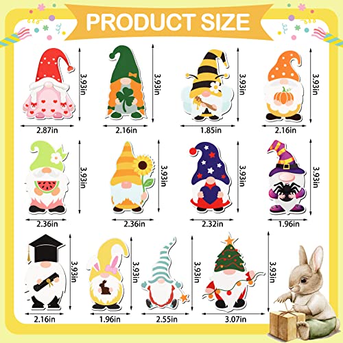 Imanes decorativos de gnomo para refrigerador 24 unidades miniatura 2