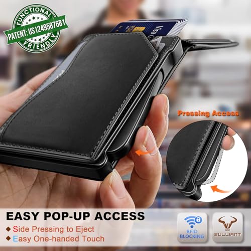 BULLIANT Men Slim Full Grain Wallet Metal Case Money Clip-Magnetic Closure - image 3