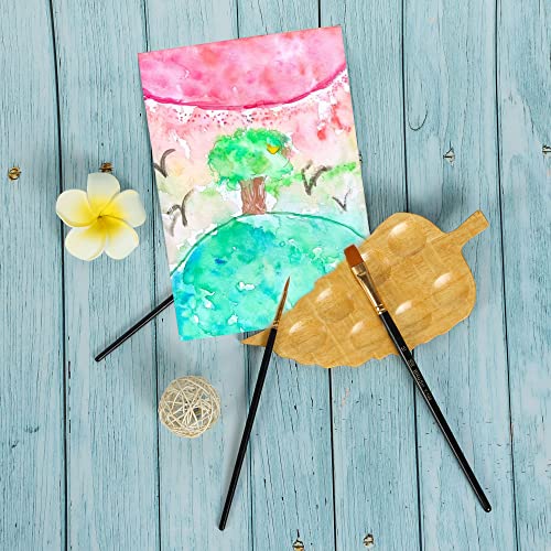 Image of 3 Artist Paint Brushes for Watercolor, Acrylic & Mixed-Media : Artists Round, Flat and Filbert Paintbrushes for Kids & Beginners