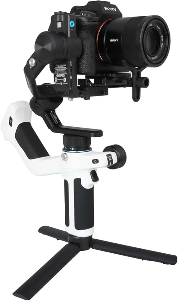 SCORP-Mini-2 Gimbal portátil estabilizador de 3 eixos com rastreamento IA para câmera sem espelho e bolso como Sony, Canon, Nikon, Panasonic, para câmera de ação como GoPro e smartphone, carga
