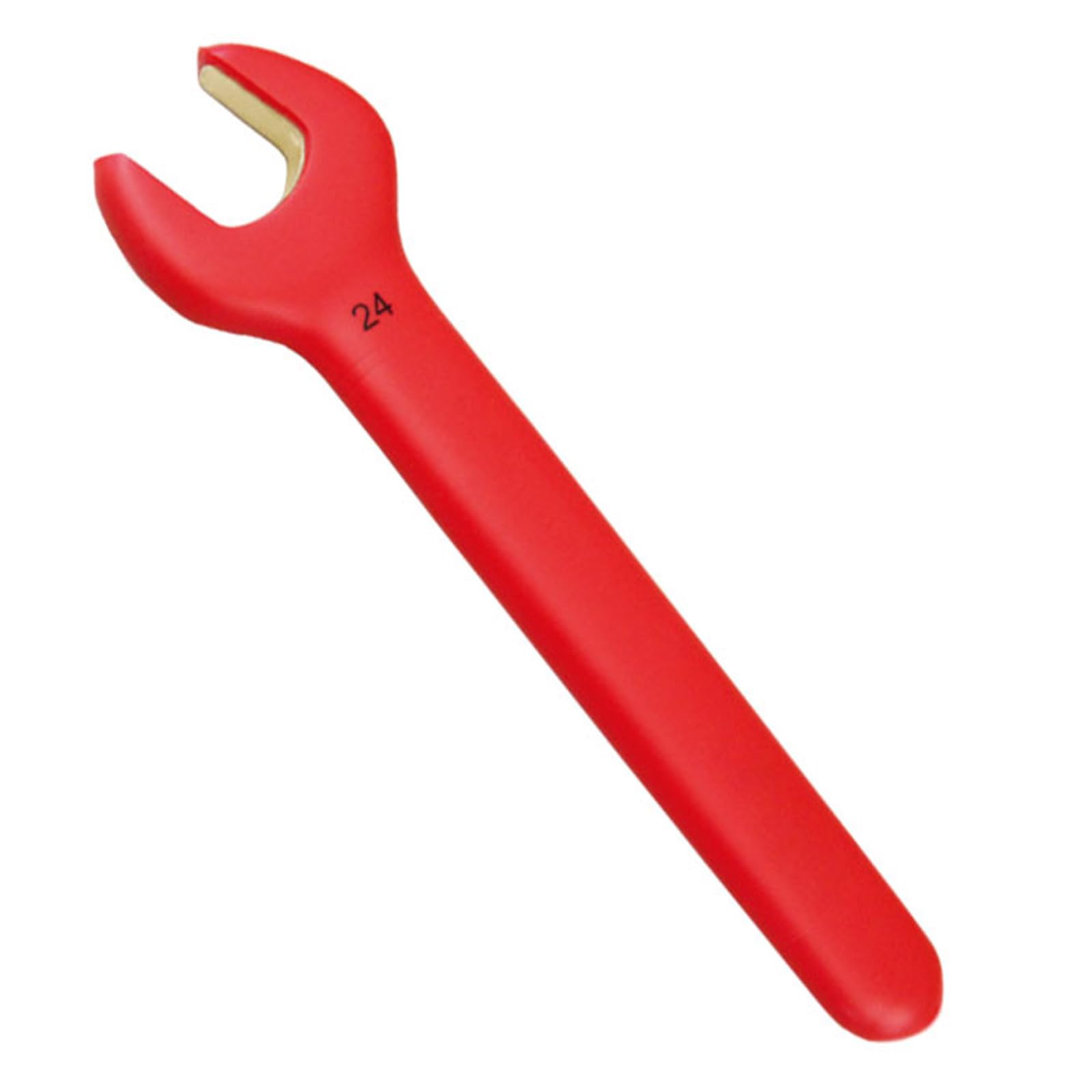 WEDO Pojedynczy klucz płaski, nieiskrzący izolowany prosty uchwyt pojedynczy klucz płaski, rozmiar 30 mm, długość 260 mm, brąz aluminiowy, standard DIN, certyfikat BAM i FM