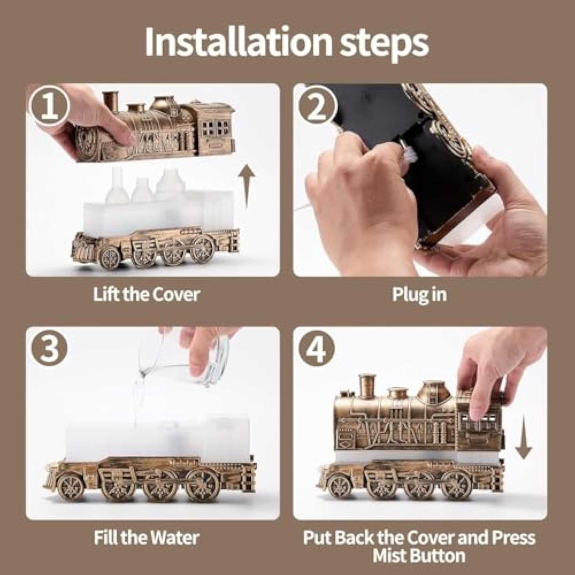 Multifunctional Train Essential Diffuser with Remote Control