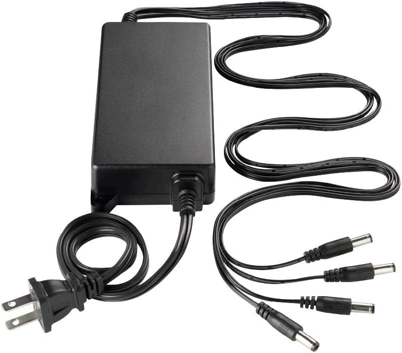 Lorex ACCPWRLHV516B 4-in-1 Power Adapter for Lorex 4K Security Camera, Black