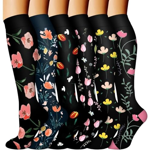 Chaussettes running femme et homme compression lot de 6 paires pour randonnée