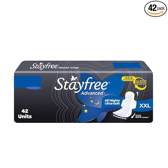 Stayfree Advanced XXL, All Night Ultra Comfort Sanit