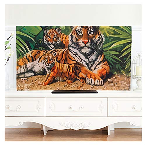 TV-Staubschutz, Europäische Dekorativer Innen Schirm-Abdeckung, Handgefertigt, 32-75 Zoll, Ölgemälde-Art TV-Schirm-Schutz, LCD-Schirm/Bogensieb