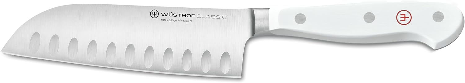 WÜSTHOF Classic White 5" Hollow-Ground Santoku Knife