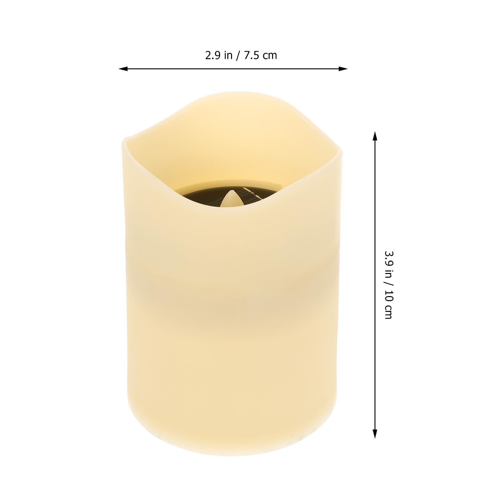Lampada Candela Solare LED senza Fiamma 4 Pezzi Bianca