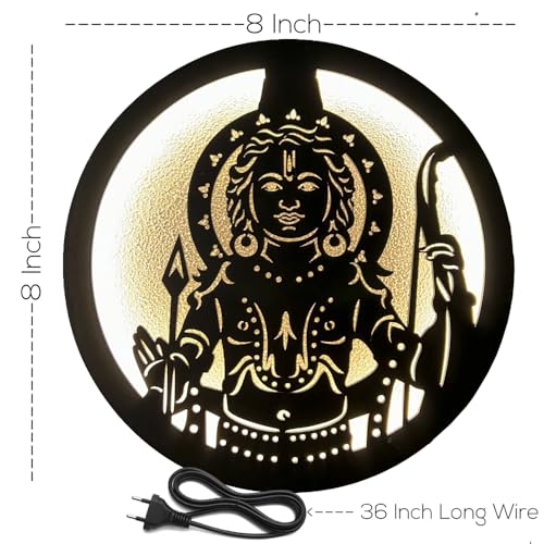Image of Ramlala LED Backlit Room Decor | Moon Wall Lights for Home Decoration | Wall Lamps for Bedroom & Living Room | No Adapter Required