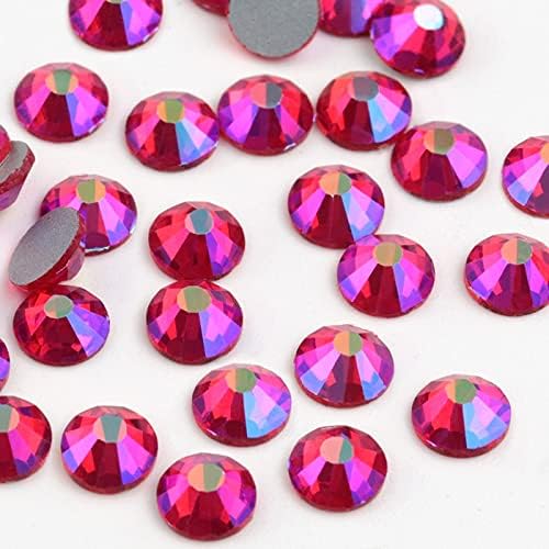 Ss4-Ss30 Light Siam Ab Flat Back Nail Deco Non Hotfix Rhinestones for DIY Apparel Decoration Rhinestone Glue On Stone
