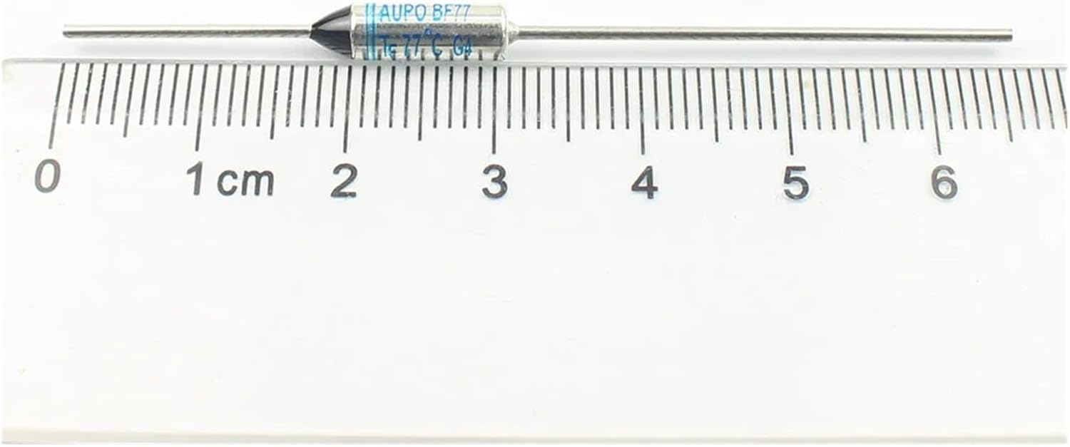 10 Pack Thermal Fuse BF77 BF 77C 77 Degrees 10A 250V Cutoff TF Particle TCO Axial Lead Temperature Link AUPO