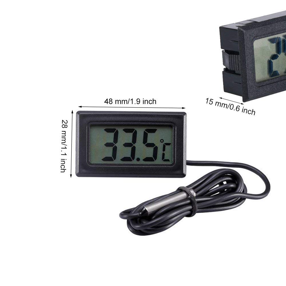 Termometro Digitale Per Acquario Con Ricarica USB-C, Display LED HD, Impermeabile E Con Spegnimento Automatico