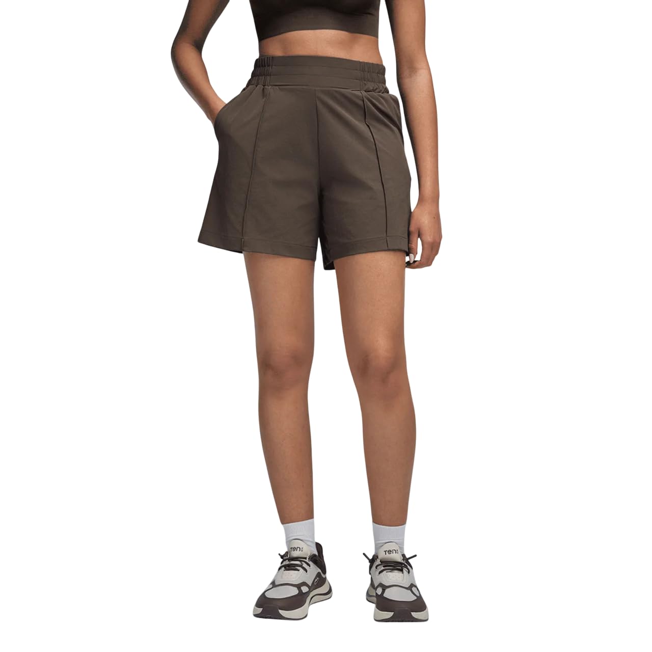 ten x you Women’s Woven 365 Training Shorts | Lightweight Activewear with Zipper Pocket, Elastic Waistband & Adjustable Drawcord for Running, Gym & Casual Wear-picture-28