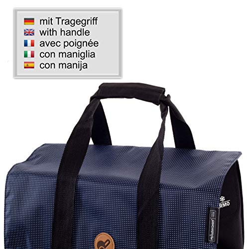 Andersen Einkaufstrolley - klappbar - 43 Liter - mit Kühlfach - Aufhängung für Einkaufswagen - belastbar 50 kg - Aluminium - Trolley - 3-Speichen-Rad Ø 25 cm - Cargo Shopper XXL Vektor blau – Bild 3