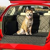 ✅FÜR ALLE AUTOMODELLE & HUNDERASSEN: Egal ob Kleinwagen, Limousine, Kombi oder SUV - die Universale Größe (185 x 101 x 35 cm) ist mit nahezu allen Automodellen kompatibel und so schützt die Hundeschutzdecke auch deinen Kofferraum perfekt. Die Decke passt widererwartend nicht? Dann gibt es das Geld zurück - Ohne Wenn und Aber.