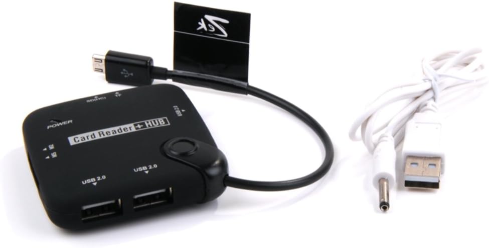 Zek USB OTG Adapter, SD Card Reader, USB Adapter Hub, for Samsung Galaxy Tab 4 8.0, 10.1, Tab S 10.5, 8.4, Galaxy Note 5, Galaxy Note 6, Galaxy S6, Galaxy S7