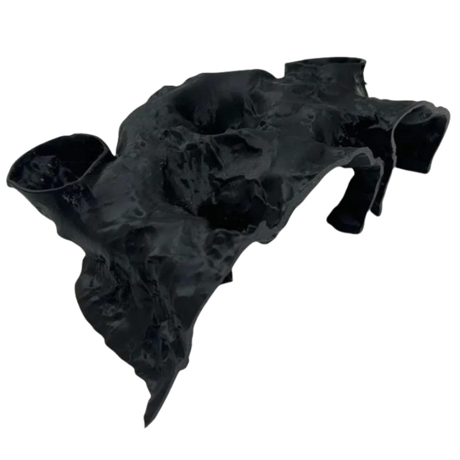 Decorazione Acquario Tunnel Divertente stampa 3D Tunnel di ghiaia Grotta Riposo Alimentazione sicura Allevamento Nido pesci for il tempo libero Decorazione acquario(Black,25cm)