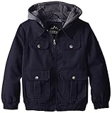 iXtreme Big Boys' Faux Wool Bomber Coat with Hood