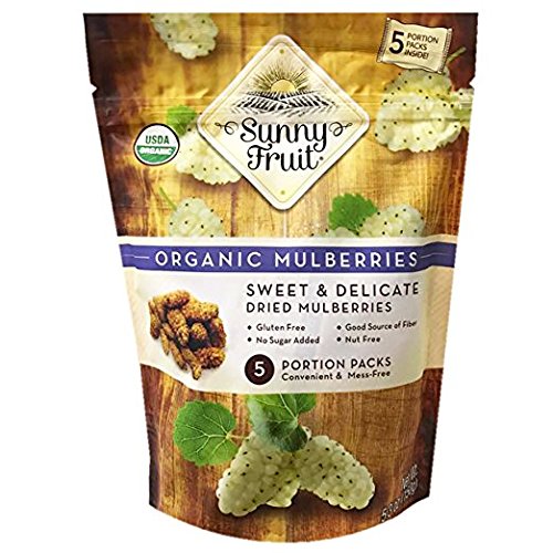 Sunny Fruit Sweet & Delicate Organic Dried Mulberries 5.3 oz 18 Pack (Full Case) Save More