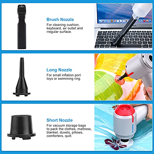 WADEO Mini Aspirateur à Main sans Fil, 3 en 1, Dépoussiéreur Electrique, Souffleur, Pompe à Vide pour PC Portable, Console, Piano, Voiture, Maison, Bureau - Image 7