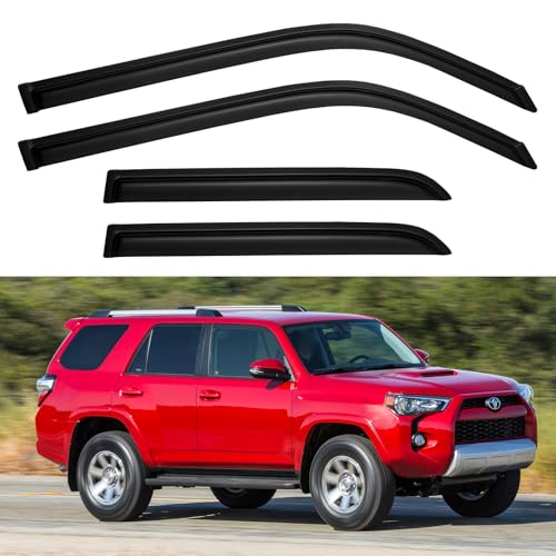 Image of Window Visors Rain Guards for 2010-2024 Toyota 4Runner, Out-Channel Window Vent Wind Deflectors Visors Shades for 10-24 4 Runner