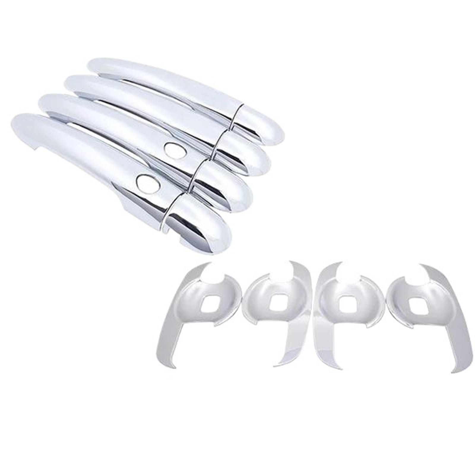 Hrqctim Handlebowl 2 Buttons Chrome Door Handle Cover Trim For Renault For Koleos For Samsung Qm5 I Mk1 2008 2009 2010 2011 2012 2013 2014 2015(Handlebowl 2 Buttons)